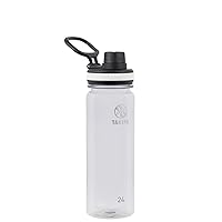 Takeya 24 oz Tritan Plastic Sport Water Bottle with Spout Lid, Premium Quality, BPA Free Food Grade Materials, Clear