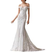 Mermaid/Trumpet Luxury Formal Wedding Dresses Off Shoulder Cap Sleeve Court Train Satin Bridal Gowns 2023