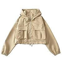GULASISI Women Zip Up Hoodie Oversized Sweatshirt Cropped Jacket Long Sleeve Crop Top Fashion Y2k Clothes Athletic Workout Coat/UK Size/Ladies Winter Clothes Sale Clearance/Shipping 7 Days