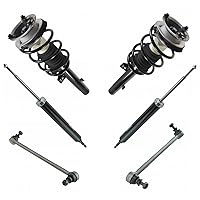 TRQ Front Rear Complete Strut Spring Assembly Shock Sway Link 6 piece Kit for BMW E90 RWD