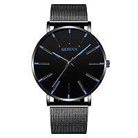Men's Watches Quartz Watch Men's Watch Quartz Watch Sports Watch Outdoor Watch for Men 2022 Men's Fashion Military Watches Luxury Men's Fashion Ultra Thin Watches Business Stainless Steel Mesh Quartz Watch