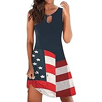Women S Summer Dress Independence Day for Women's American 4th of July Printed Boho Sundress for Women Tunics