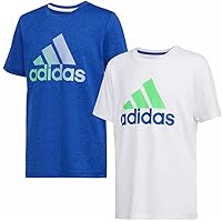 adidas Youth 2-Pack Performance Tee (as1, Alpha, s, Regular, Royal Heather/White)