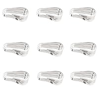 PH PandaHall Charm Holder for Necklace, 10pcs 925 Sterling Silver Snap Bail Hook Pinch Clip Necklace Chain Connectors Dangle Pendant Clasps for Necklace Choker Jewelry DIY Craft Gift Making, Platinum