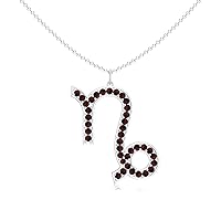 Capricorn Zodiac Pendant Necklace for Women Girls, in Sterling Silver / 14K Solid Gold/Platinum