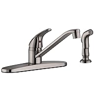 Design House 584037 Middleton Single Handle Kitchen Faucet with Side Sprayer, Polished Chrome