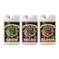 Advanced Nutrients pH Perfect Grow, Micro, Bloom 4L, 3-Part Base Nutrient, 4 Liters Each