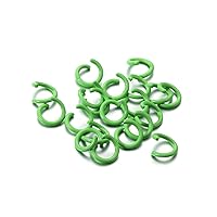 100Pcs/Pack Multicolored Metal Open Jump Rings,Iron Ring Baking Paint Opening Ring for DIY Jewelry Making Findings Accessories Supplies (Green)