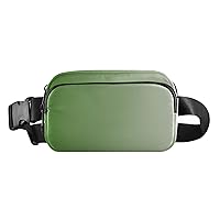 Green Gradient Belt Bag for Women Men Water Proof Waist Bag with Adjustable Shoulder Tear Resistant Fashion Waist Packs for Cycling