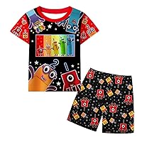 COTO Toddler Boys Cartoon Short Set Kids Graphic T Shirt with Short Clothes Set