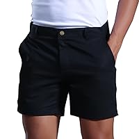 Mens Zipper Cargo Shorts Lightweight Casual Athletic Short Knee Length Summer Vacation Sweat Shorts with Buckle