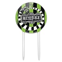 Acrylic Beetlejuice Beetle Worm Cake Topper Party Decoration for Wedding Anniversary Birthday Graduation