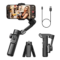 Phone Gimbal Stabilizer 3-Axis Smartphone Foldable Gimbal for iPhone Gimble with Focus Wheel TikTok YouTube Vlog Stabilizer for iPhone 15 14 13 12 Pro Max&Android-AOCHUAN Smart XE