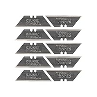 Klein Tools 44124 Utility Knife Blades, Heavy-Duty Steel Replacement Blades with Triple Ground Edges for Long Lasting Sharpness, 10-Pack