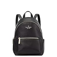 Kate Spade New York Women's Leila Pebbled Leather Mini Dome Backpack Bag, Black