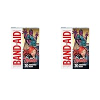 Band-Aid Brand Adhesive Bandages for Minor Cuts, Marvel Avengers Characters, Assorted Sizes, 20 ct (Pack of 2)