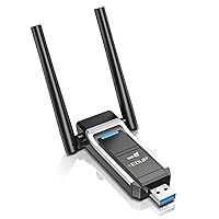 EDUP AX1800 USB WiFi 6 Adapter USB 3.0 Wireless Network Adapter Dual-Band 5Ghz/2.4Ghz 1800Mbps, 802.11ax/WPA3/MU-MIMO, USB 3.0 WiFi Dongle Dual Antenna for Desktop Laptop Support Windows 11/10/7