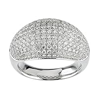 5.00 ct Ladies Round Cut Diamond Anniversary Ring In Pave Setting in Platinum