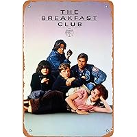 The Breakfast Club Movie Poster Vintage Tin Sign Retro Metal Sign for Cafe Bar Office Home Wall Decor Gift 12 X 8 inch