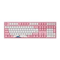 Akko World Tour Tokyo 108-Key R1 Wired Pink Mechanical Gaming Keyboard, Programmable with OEM Profiled PBT Dye-Sub Keycaps and N-Key Rollover, Mac/Win Compatible (Akko Cream Yellow Switch)