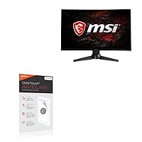 Screen Protector Compatible With MSI Optix MAG24C Monitor (24 in) - ClearTouch Anti-Glare (2-Pack), Anti-Fingerprint Matte Film Skin
