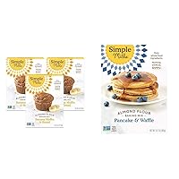 Simple Mills Almond Flour Baking Mixes - Gluten Free Banana Bread, Pancake & Waffle Mixes (3 Pack)