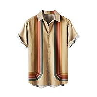 Beach Hawaiian Shirts for Men Short Sleeve Button Down Casual Tropical Summer Caribbean Cruise Golf Graphic Funny
