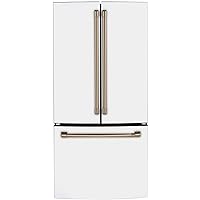 Cafe CWE19SP4NW2 18.6 cu. ft. French Door Refrigerator in Matte White, Fingerprint Resistant, Counter Depth and ENERGY STAR
