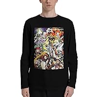 Anime Shaman King T Shirt Men's Summer O-Neck Clothes Casual Long Sleeve Tee Black