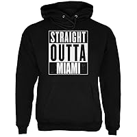 Old Glory Straight Outta Miami Black Adult Hoodie - 2X-Large