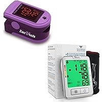 Zacurate Pro Series 500DL Fingertip Pulse Oximeter and Vaunn Blood Pressure Monitor Machine Bundle
