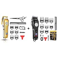 Hair Clippers for Men Professional, Cordless Barber Clippers for Hair Cutting (Rechargeable USB Adjustable LCD Display Hair Beard Grooming Trimming Haircut Kit) for DIY Home Barber Salon