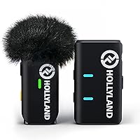 Hollyland Lark M1 Wireless Lavalier Microphone (1TX+1RX, No Charging Case) Compatible with iPhone Android Camera, 650ft 8h Noise Reduction Lapel Mic for YouTube, Interview, Recording, Vlog, Black