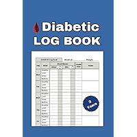 DIABETIC LOG BOOK: 2-Year Daily Blood Glucose Tracker to Monitor Blood Sugar Levels and Help Improve A1C Numbers. Suitable for Diabetics, Pre-Diabetes, Type 1 and Type 2.