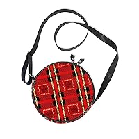 Round Crossbody Bag for Women Small Purse Fashion Circle Handbag Shoulder Bag