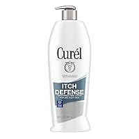Itch Defense Calming Body Lotion, Moisturizer for Dry, Itchy Skin, Body and Hand Lotion, with Advanced Ceramide Complex, Pro-Vitamin B5, Shea Butter, 20 Ounce, white