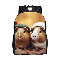 Cute Guinea Pigs Print Backpack Laptop Backpack Waterproof Weekender Bag Travel Bag For Work Travel Hiking Camping