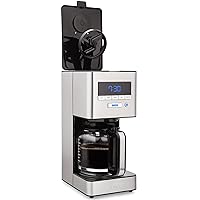 RDT 12 Cup Coffee Maker, with Patented Spinning Spray Head Technology, Bloom Setting, Brew to Pause, Stainless Steel Fully Programmable Electric Coffee Maker VINCI RDT 12 Cup Coffee Maker, with Patented Spinning Spray Head Technology, Bloom Setting, Brew to Pause, Stainless Steel Fully Programmable Electric Coffee Maker