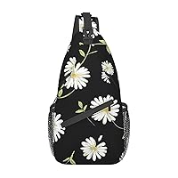 Daisy Sling Backpack, Multipurpose Travel Hiking Daypack Rope Crossbody Shoulder Bag