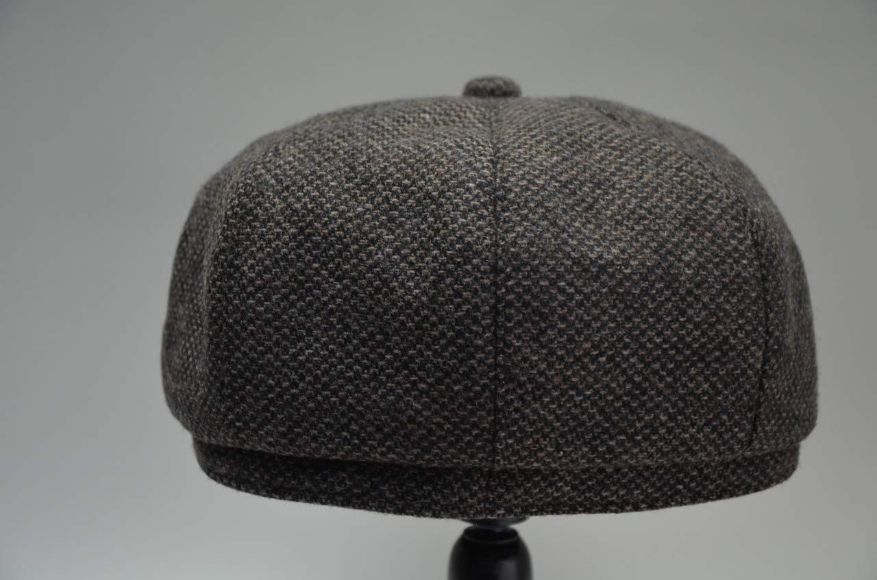 RETTER RE-H-2009114 Men's Hunting Eight Hatching, Caskette, 8 Pieces, Oshu Wool Tweed Fabric, Made in Japan, Men's Hat, Autumn, Winter
