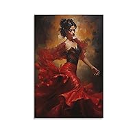 Flamenco Dance Wall Art, Large Canvas Print, Flamenco Poster, Flamenco Painting, Flamenco Print, Spanish Art, Spanish Gift Canvas Art Poster And Wall Art Picture Print Modern Family Bedroom Decor Post