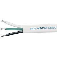 Ancor Marine Grade Products 131325 Triplex Cable, 12/3 AWG (3 x 3mm2), Flat - 250ft, Black/Green/White