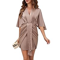 Summer Dresses for Women, Ladies Casual Sexy Loose Solid Color Waist Oversized Sundresses 2024 Dress, S, XL