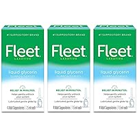 Fleet Liquid Glycerin Suppositories for Adult Constipation, 4 Suppositories, 7.5 ml (Pack of 3)