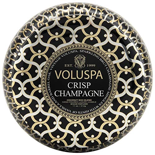 Voluspa 2 Wick Maison Metallo Candle - Crisp Champagne