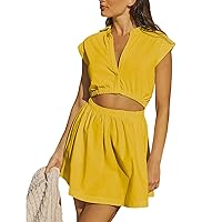 Oversized Dress for Women, Women's Sleeveless Casual Sundress with Pockets Spring Dresses 2024 Trendy, S XXL