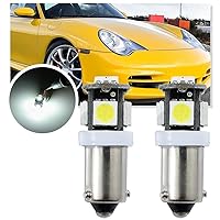 NSLUMO BAX9S 64132 Parking Light Bulbs for Por'sche 911 996 Cayman 987.1 Box'ster 986 6500K Xenon White H6W 434 CANBUS Error Free Led Position Driving Light Replacement Bulb