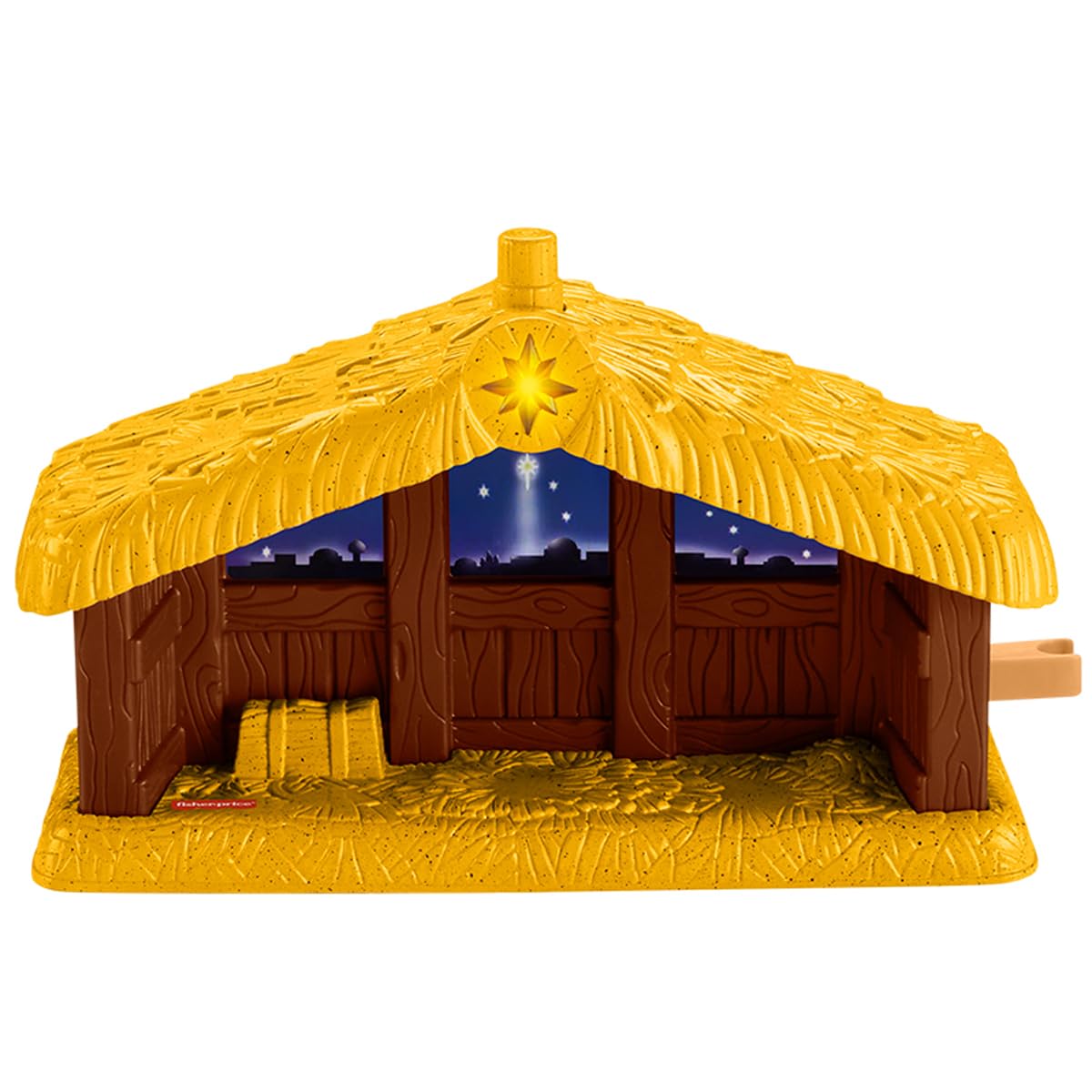 Replacement Part for Fisher-Price Little People Nativity Set - HMX70 ~ Manger/Stable ~ Plays Music When Pressed and Star Lights Up ~ Works Well with Other Little People Sets Too!