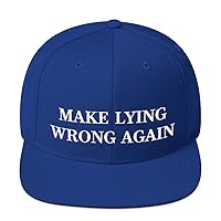 Make Lying Wrong Again - Embroidered Snapback Hat (Trump, Roger Stone, Mueller Probe Trending Hat)