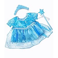 Blue Snow Princess Gown Teddy Bear Clothes Outfit Fits Most 14